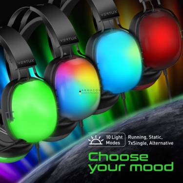 VERTUX Sirius RGB Gaming Headset Black