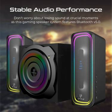 VERTUX SonicThunder-50 RGB Bluetooth Gaming Speaker Black