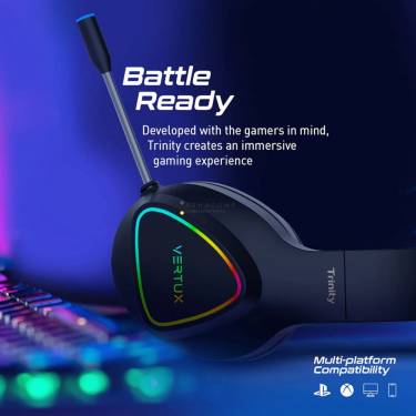 VERTUX Trinity RGB Gaming Headset Black