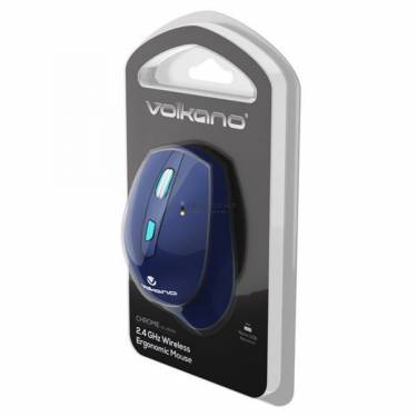 Volkano Chrome Ergonomikus Wireless Mosue Blue