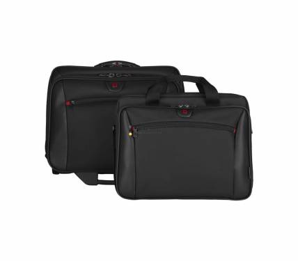 Wenger Potomac 2-Piece Business Set with Comp-U-Roller 17" Black