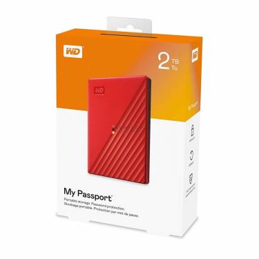 Western Digital 2TB 2,5" USB3.2 My Passport Red