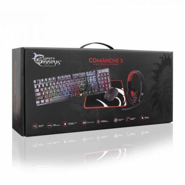 White Shark Comanche 3 Gaming Keyboard Combo Black HU