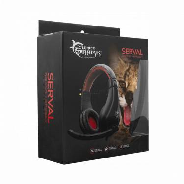 White Shark GH-2040 Serval Gamer Headset Black/Red