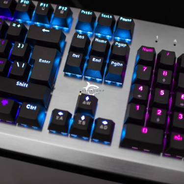 White Shark GK-1926 Legionnaire Mechanical Blue Switch Gaming keyboard Metal/Silver US