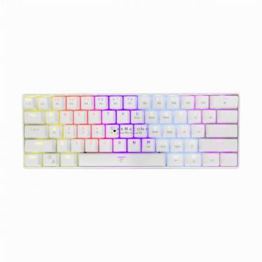 White Shark GK-2022B Shinobi Red Switches Mechanical 60% Gaming Keyboard White US