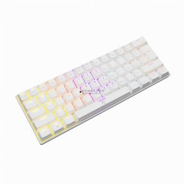 White Shark GK-2022B Shinobi Red Switches Mechanical 60% Gaming Keyboard White US