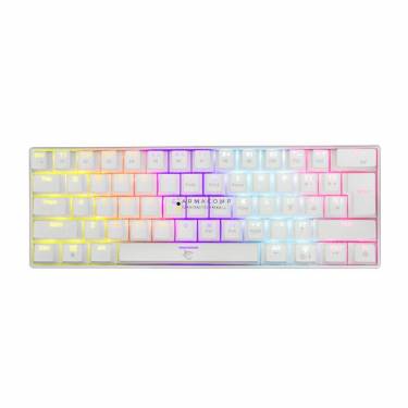 White Shark GK-2022W Shinobi Brown Switches Mechanical 60% Gaming Keyboard White HU