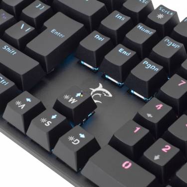 White Shark GK-2107 Commandos Elite Blue Switch Mechanical Gaming Keyboard Black US