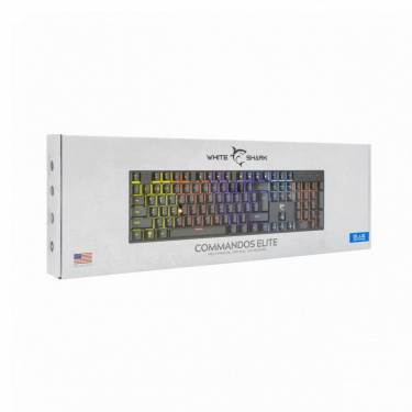 White Shark GK-2107 Commandos Elite Blue Switch Mechanical Gaming Keyboard Black US