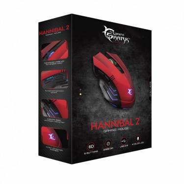 White Shark GM-5006 Hannibal 2 Gaming mouse Red