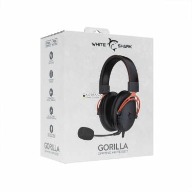 White Shark Gorilla Gaming Headset Black/Red