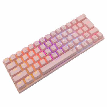 White Shark Wakizashi Blue Switches Gaming Keyboard Pink US