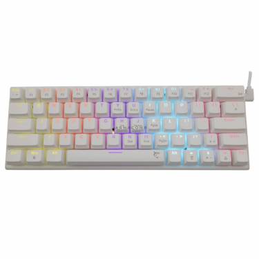 White Shark Wakizashi Blue Switches Gaming Keyboard White US