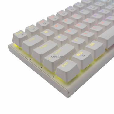 White Shark Wakizashi Blue Switches Gaming Keyboard White US