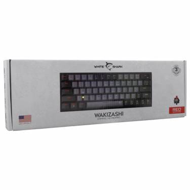 White Shark Wakizashi Red Switches Gaming Keyboard Grey/Black US