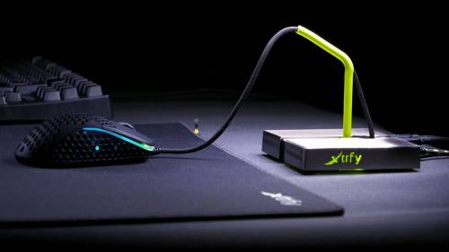 Xtrfy B1 Mouse Bungee Silver/Yellow