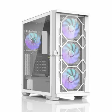 Zalman Z10 Duo RGB Tempered Glass White