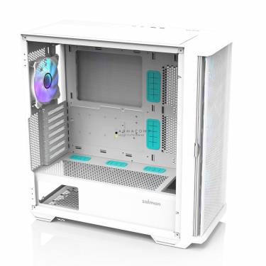 Zalman Z10 Duo RGB Tempered Glass White