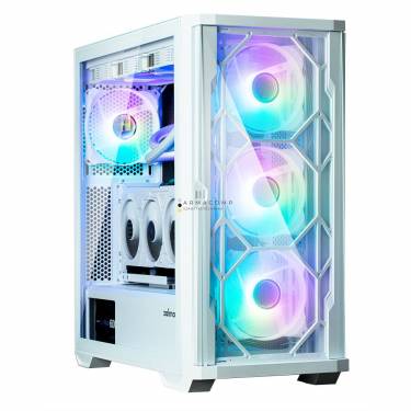 Zalman Z10 Duo RGB Tempered Glass White