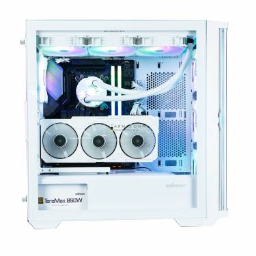 Zalman Z10 Duo RGB Tempered Glass White