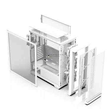 Zalman Z10 Duo RGB Tempered Glass White