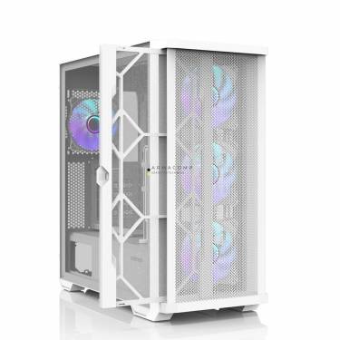 Zalman Z10 Duo RGB Tempered Glass White