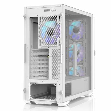 Zalman Z10 Duo RGB Tempered Glass White